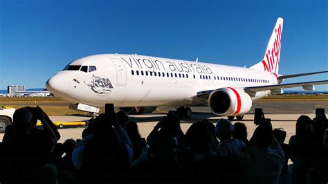 Virgin Australia Boeing 737 parked on airport apron
