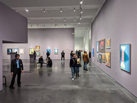 visitors inside the Bureau of Art Exhibitions Rzeszow contemporary gallery