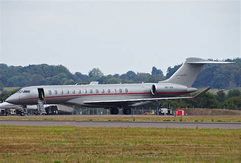 VistaJet Bombardier Global 7500 on remote international airstrip with VIP service