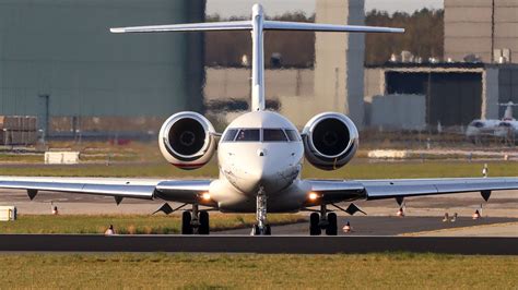 VistaJet Bombardier Global 7500 taxiing on private apron at Geneva Airport