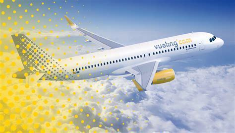 vueling airlines airbus mid-flight over pyrenees region near barcelona