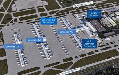Washington Dulles airport redevelopment plans new concourses AeroTrain tunnel