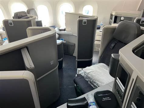 WestJet Business Class reverse herringbone seats on Boeing 787-9