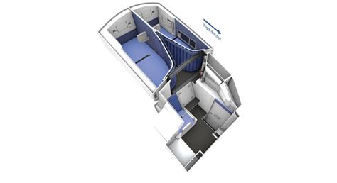 widebody aircraft cabin crew rest module upper deck layout