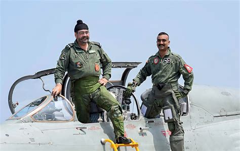 Wing Commander Abhinandan Varthaman with his MiG-21 Bison