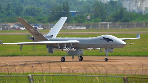Wing Loong II drone during static display at Zhuhai Airshow, China