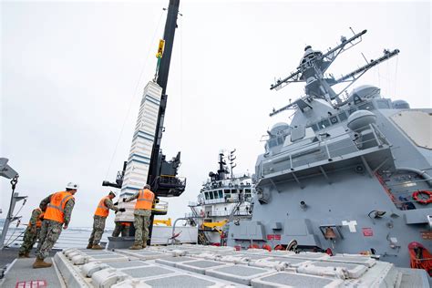 workers overhaul combat systems aboard uss george washington during rcoh