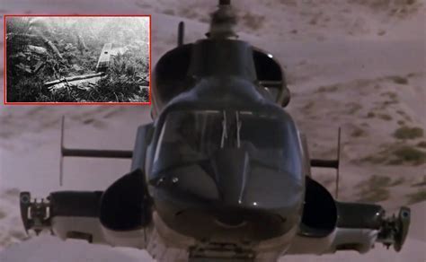 wreckage of bell 222 airwolf helicopter in german forest crash site 1992
