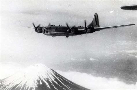 WWII B-29 bomber encountering jet stream headwinds during Pacific operations, 1944