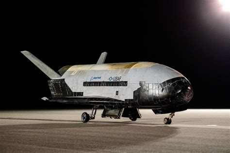 X-37B OTV-1 vehicle on the runway at Vandenberg AFB after its first mission