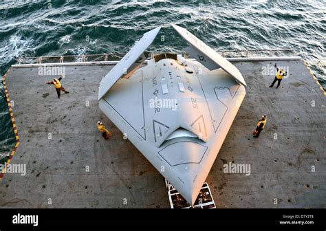 X-47B catapult launch from USS George H.W. Bush during 2013 test