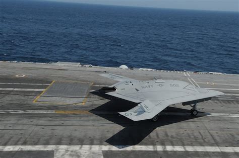 X-47B UCAS during a carrier landing