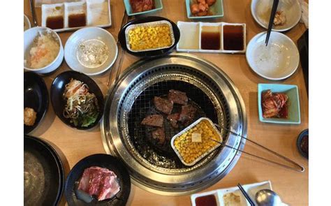 yakiniku king restaurant interior with grilled meat