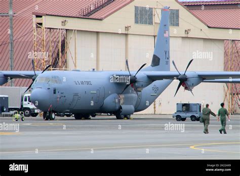 Yokota Air Base Tokyo Japan C-130J transport aircraft