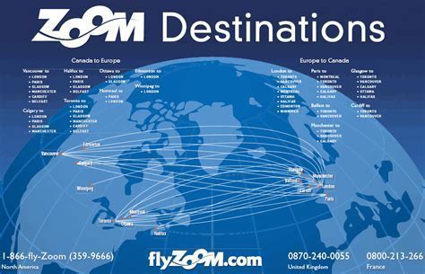 zoom airlines route map poster 2007